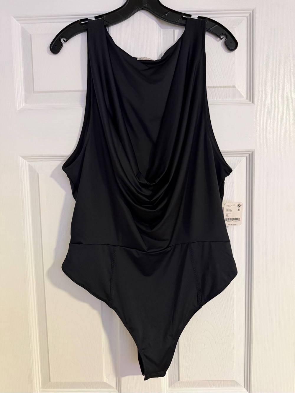 Free People Black Scoop Neck Bodysuit
